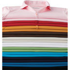Moreno Double Pique Performance Polo for Women Transfer - Mocha - Flat