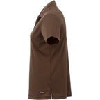 Moreno Double Pique Performance Polo for Women Transfer - Mocha - Left Side