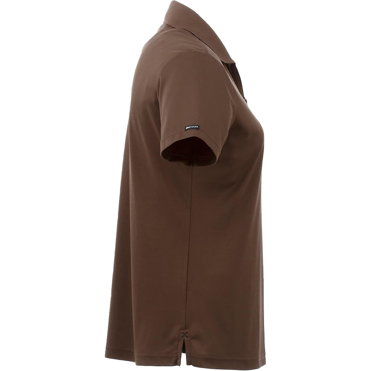 Moreno Double Pique Performance Polo for Women Transfer - Mocha - Right Side