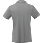 Moreno Double Pique Performance Polo for Women Transfer - Steel Grey - Back Flat