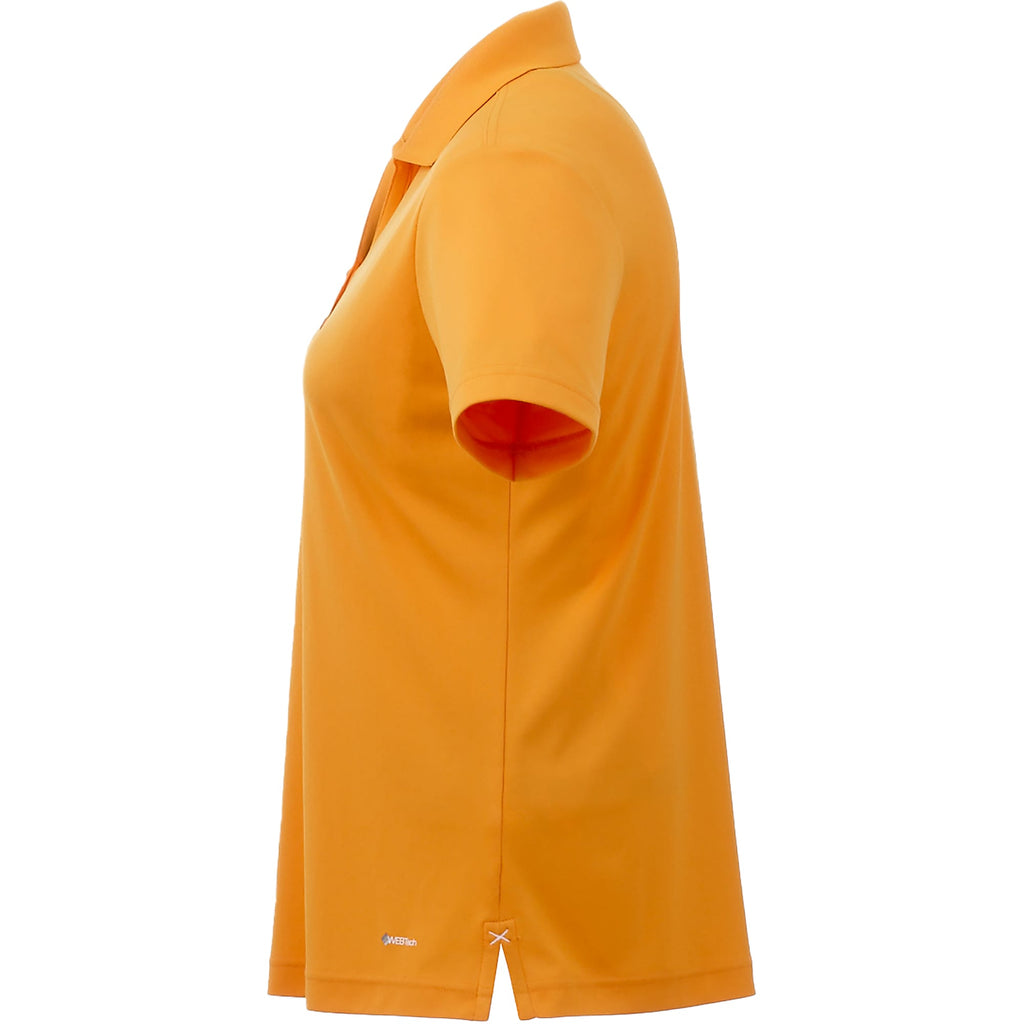 Moreno Double Pique Performance Polo for Women Transfer - Tangerine - Left Side