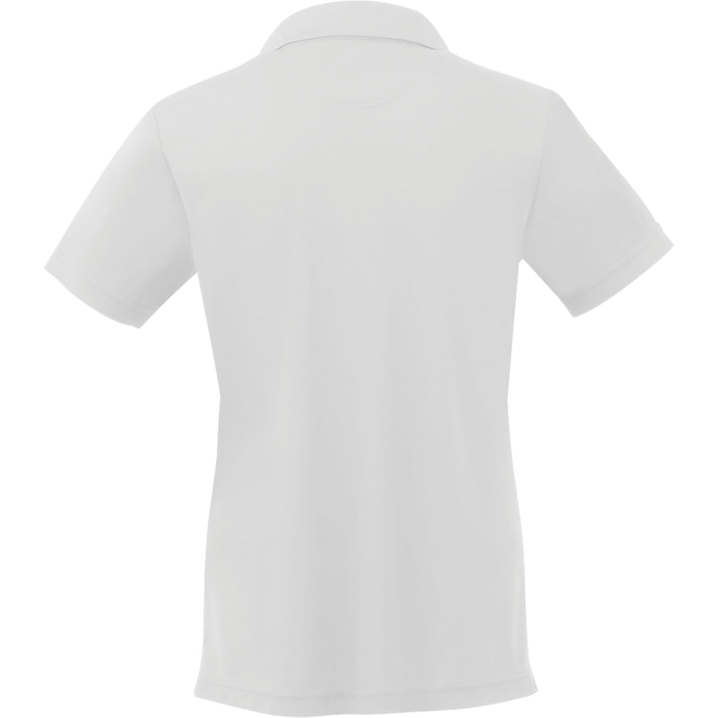 Moreno Double Pique Performance Polo for Women Transfer - White - Back