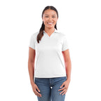 Moreno Double Pique Performance Polo for Women Transfer - White - Front On Model