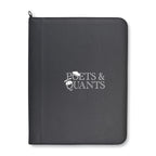 Morgan Executive Zip Padfolio in Vegan Leather - Black - View 1