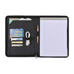 Morgan Executive Zip Padfolio in Vegan Leather - Black - View 2