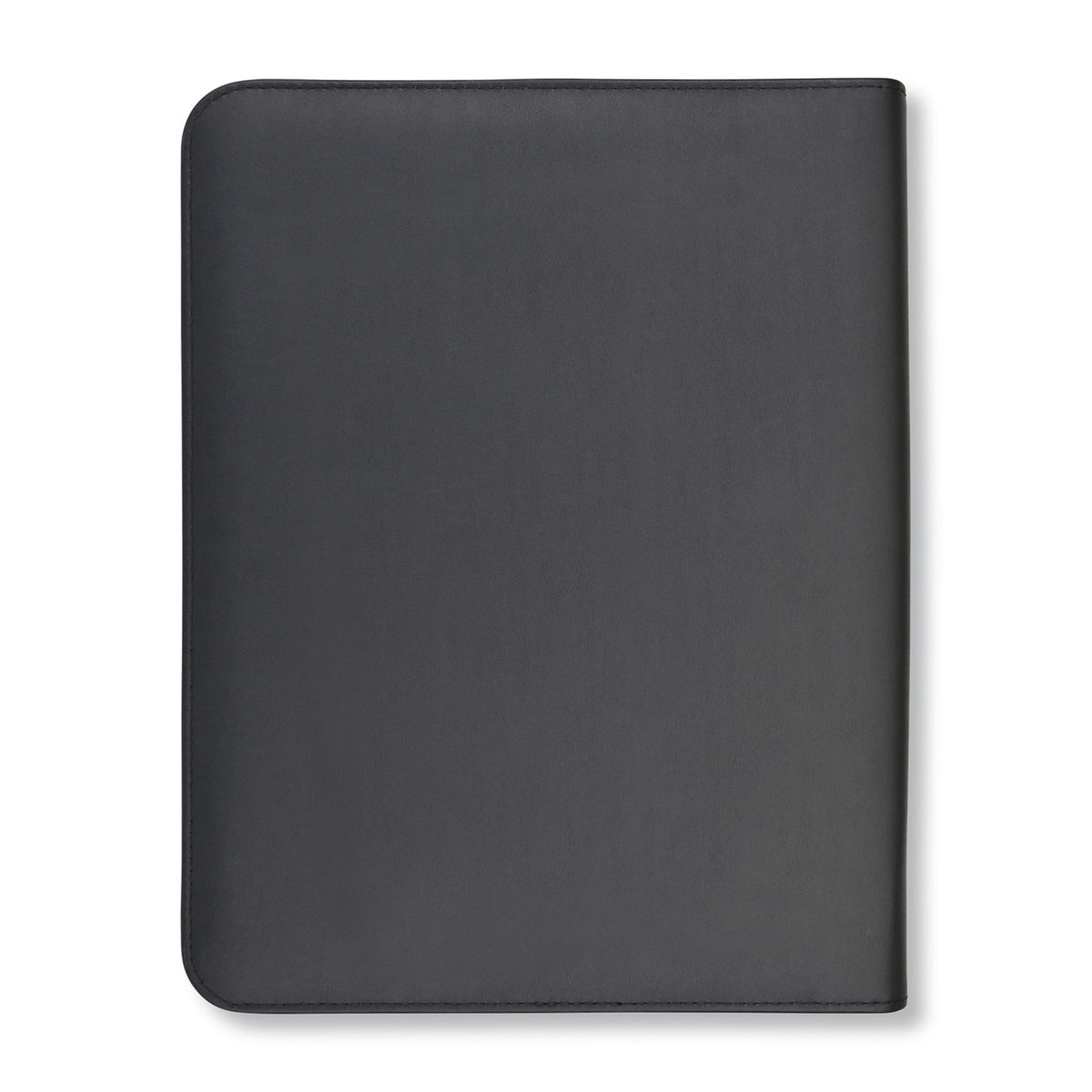 Morgan Executive Zip Padfolio in Vegan Leather - Black - View 3