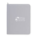 Morgan Executive Zip Padfolio in Vegan Leather Debossing - Greystone - View 1