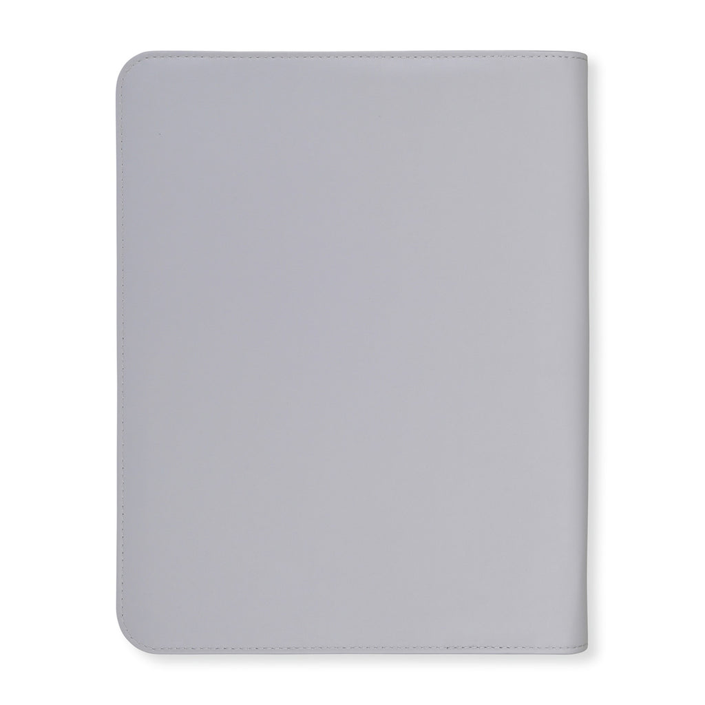 Morgan Executive Zip Padfolio in Vegan Leather Debossing - Greystone - View 3
