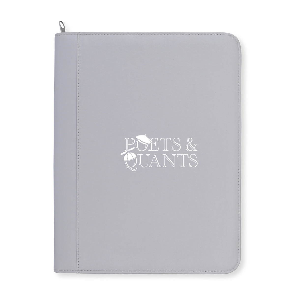 Morgan Executive Zip Padfolio in Vegan Leather - Greystone - View 1
