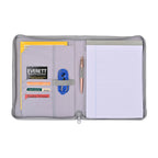 Morgan Executive Zip Padfolio in Vegan Leather - Greystone - View 2