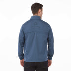 Morgan Recycled Lightweight Jacket for Men Debossing - Denim - Back On Model