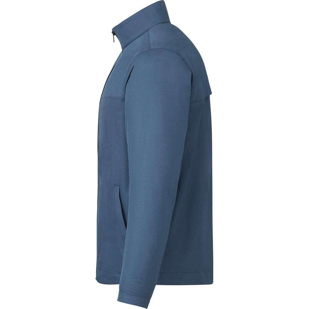 Morgan Recycled Lightweight Jacket for Men Debossing - Denim - Left Side