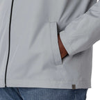 Morgan Recycled Lightweight Jacket for Men Debossing - Grey - Detail On Model 3