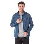 Morgan Recycled Lightweight Jacket for Men Embroidery - Denim - Front On Model