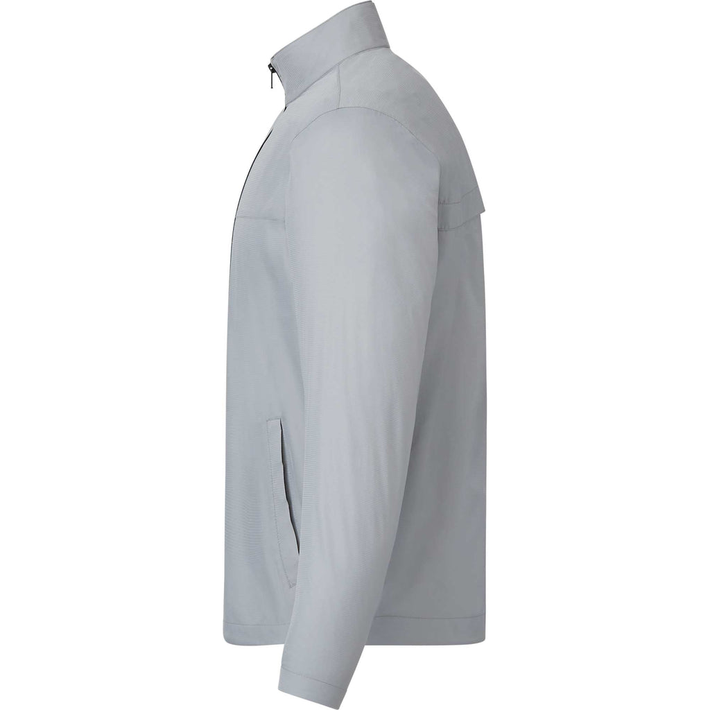 Morgan Recycled Lightweight Jacket for Men Embroidery - Grey - Left Side