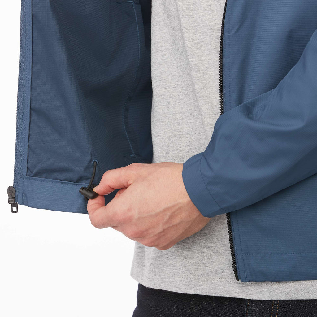 Morgan Recycled Lightweight Jacket for Men Transfer - Denim - Detail On Model 3