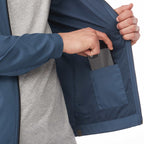 Morgan Recycled Lightweight Jacket for Men Transfer - Denim - Detail On Model