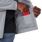Morgan Recycled Lightweight Jacket for Men Transfer - Grey - Detail On Model 4