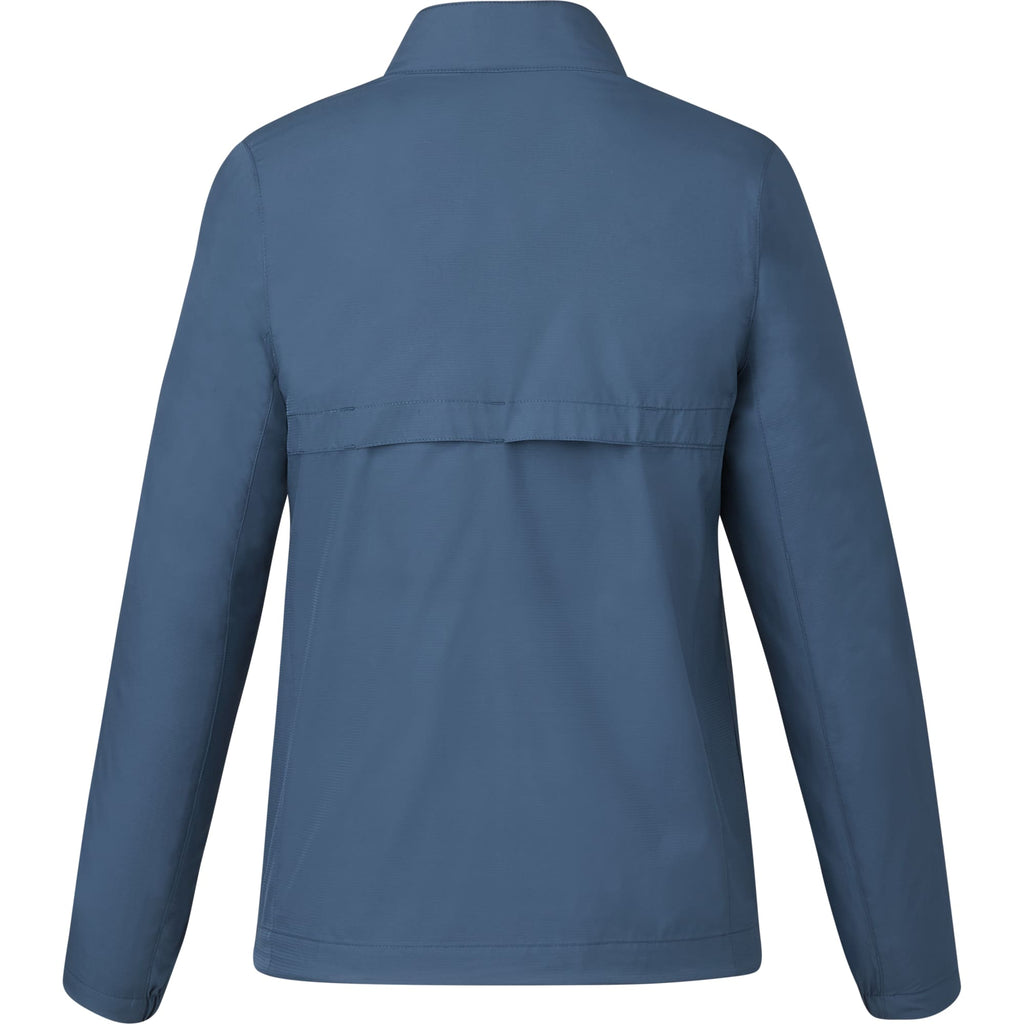 Morgan Recycled Lightweight Jacket for Women Debossing - Denim - Back