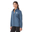 Morgan Recycled Lightweight Jacket for Women Debossing - Denim - Left Angle On Model