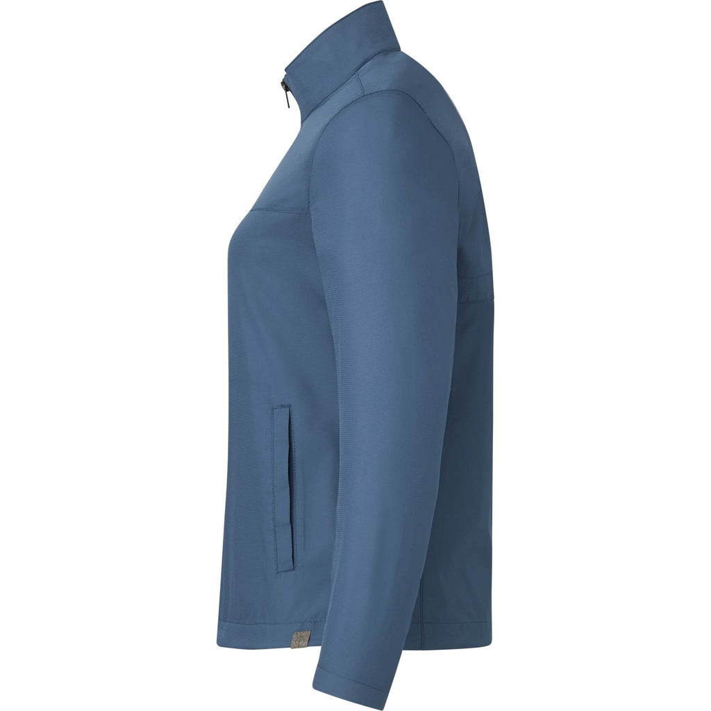 Morgan Recycled Lightweight Jacket for Women Debossing - Denim - Left Side