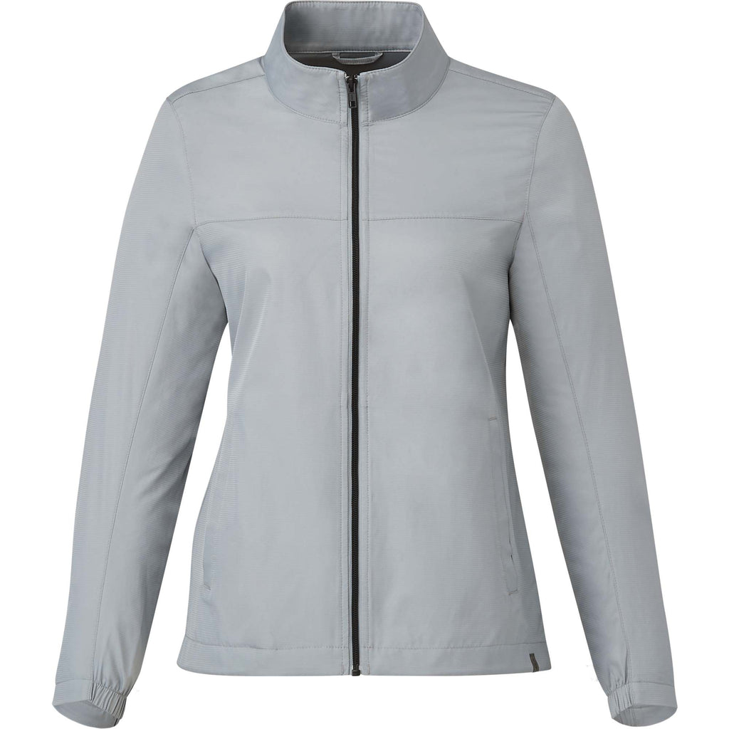 Morgan Recycled Lightweight Jacket for Women Debossing - Grey - Front