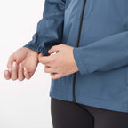 Morgan Recycled Lightweight Jacket for Women Transfer - Denim - Detail On Model 3