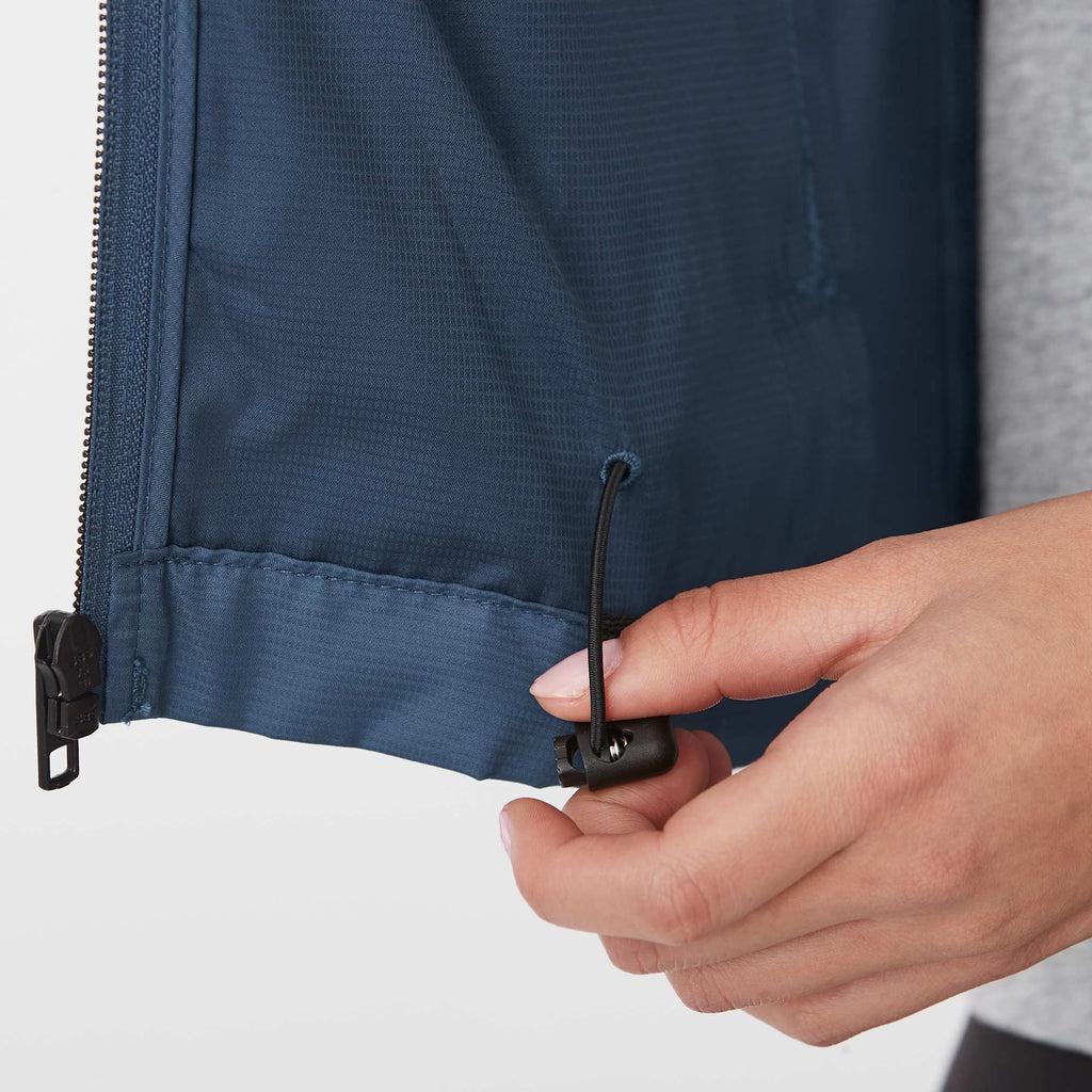 Morgan Recycled Lightweight Jacket for Women Transfer - Denim - Detail On Model 5