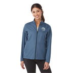 Morgan Recycled Lightweight Jacket for Women Transfer - Denim - Front On Model 2