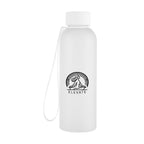 Morgan Rubberized Bottle with Carry Strap, 20 oz - Clear - Silk Screen