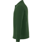 Mori Long Sleeve Performance Polo for Men Embroidery - Forest Green - Left Side