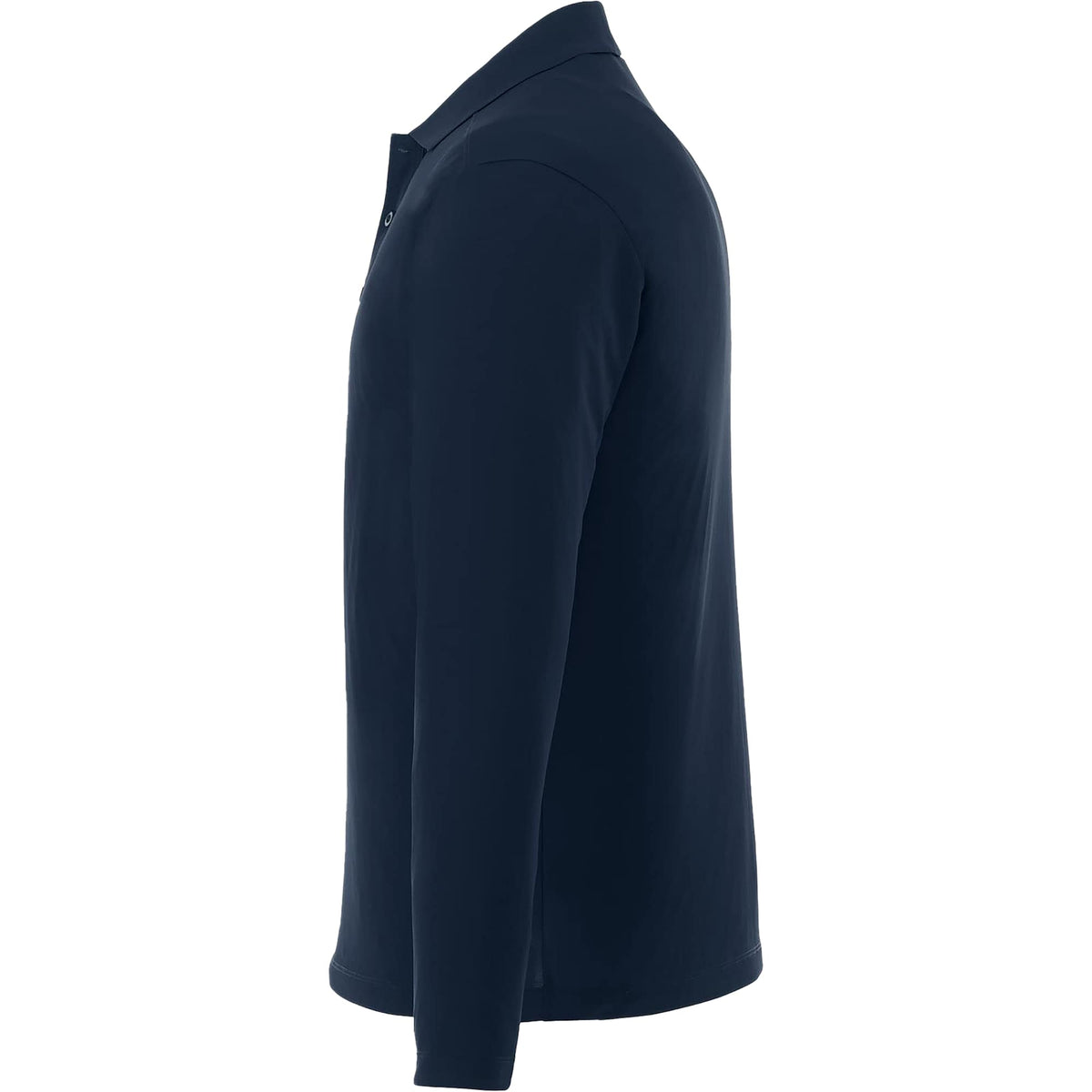 Mori Long Sleeve Performance Polo for Men Embroidery - Navy - Left Side