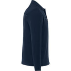 Mori Long Sleeve Performance Polo for Men Embroidery - Navy - Right Side
