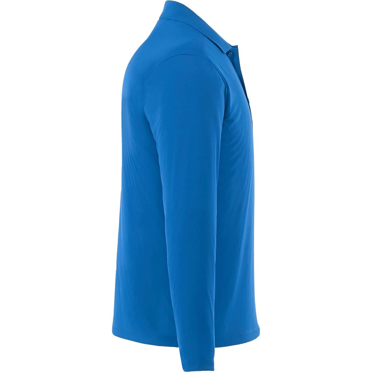 Mori Long Sleeve Performance Polo for Men Embroidery - Olympic Blue - Right Side