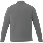 Mori Long Sleeve Performance Polo for Men Embroidery - Steel Grey - Back Flat