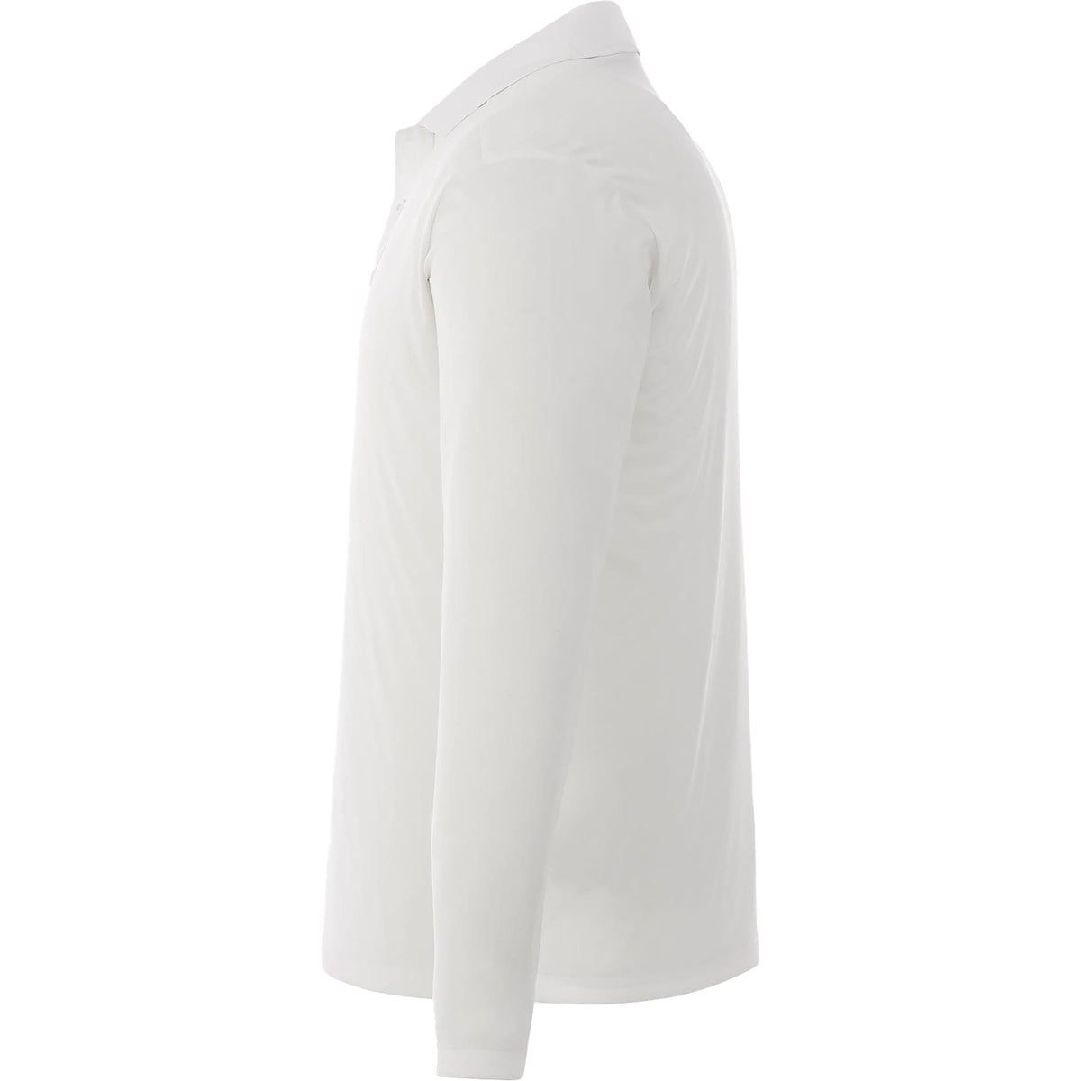 Mori Long Sleeve Performance Polo for Men Embroidery - White - Left Side