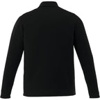 Mori Long Sleeve Performance Polo for Men Laser Engraving - Black - Back Flat