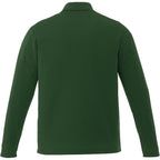 Mori Long Sleeve Performance Polo for Men Laser Engraving - Forest Green - Back Flat