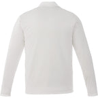 Mori Long Sleeve Performance Polo for Men Laser Engraving - White - Back Flat