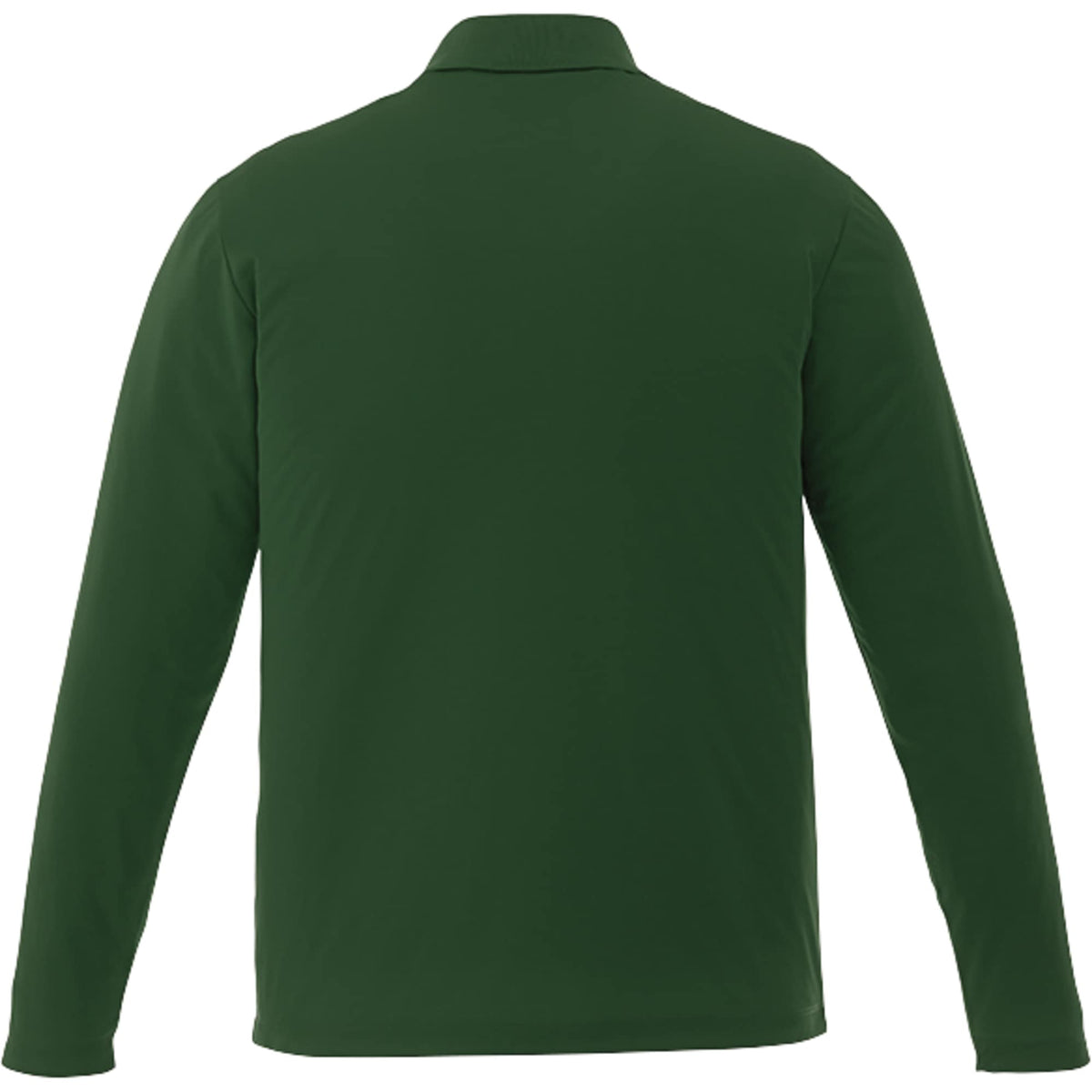Mori Long Sleeve Performance Polo for Men Transfer - Forest Green - Back Flat