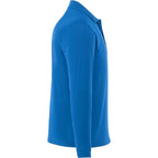 Mori Long Sleeve Performance Polo for Men Transfer - Olympic Blue - Right Side