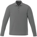 Mori Long Sleeve Performance Polo for Men Transfer - Steel Grey - Front Flat