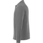 Mori Long Sleeve Performance Polo for Men Transfer - Steel Grey - Left Side