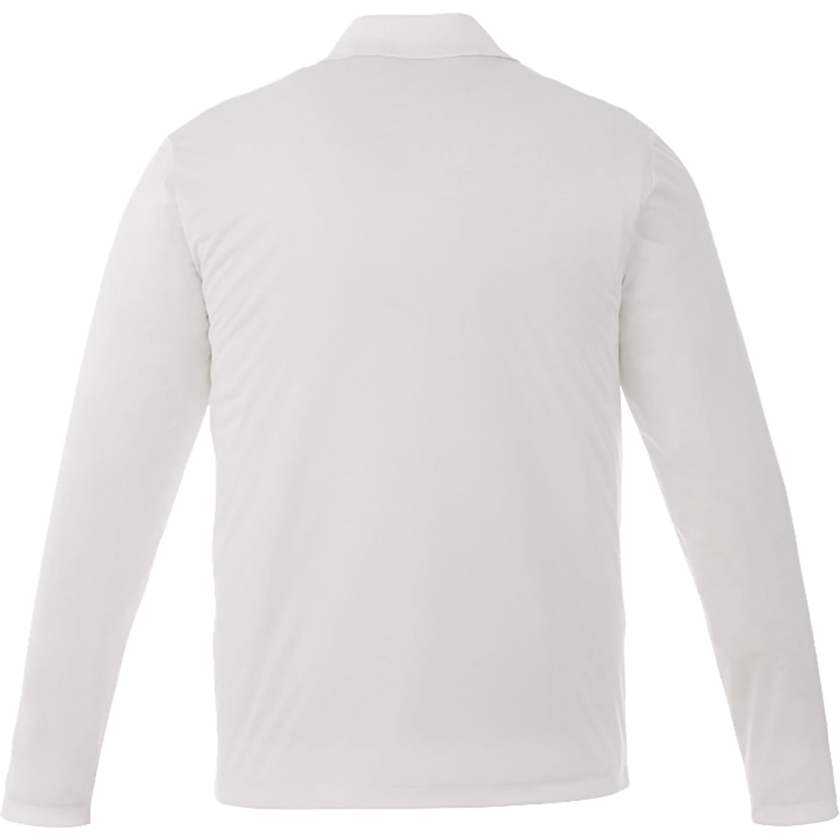 Mori Long Sleeve Performance Polo for Men Transfer - White - Back Flat