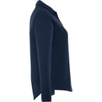 Mori Long Sleeve Performance Polo for Women Debossing - Navy - Right Side