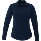 Mori Long Sleeve Performance Polo for Women Transfer - Navy - Front Flat