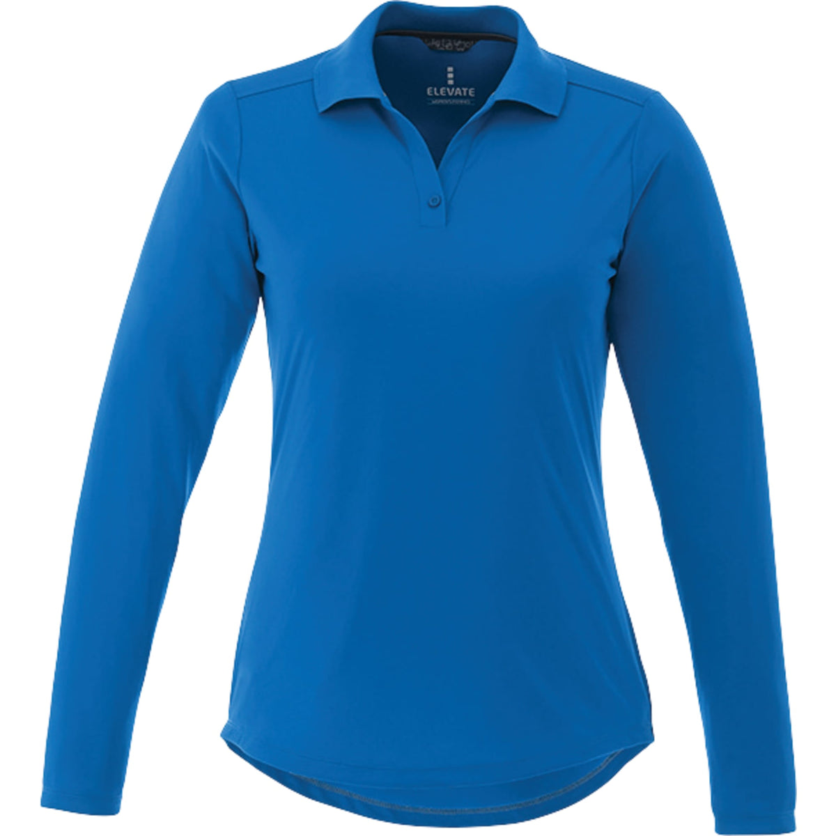 Mori Long Sleeve Performance Polo for Women Transfer - Olympic Blue - Front Flat