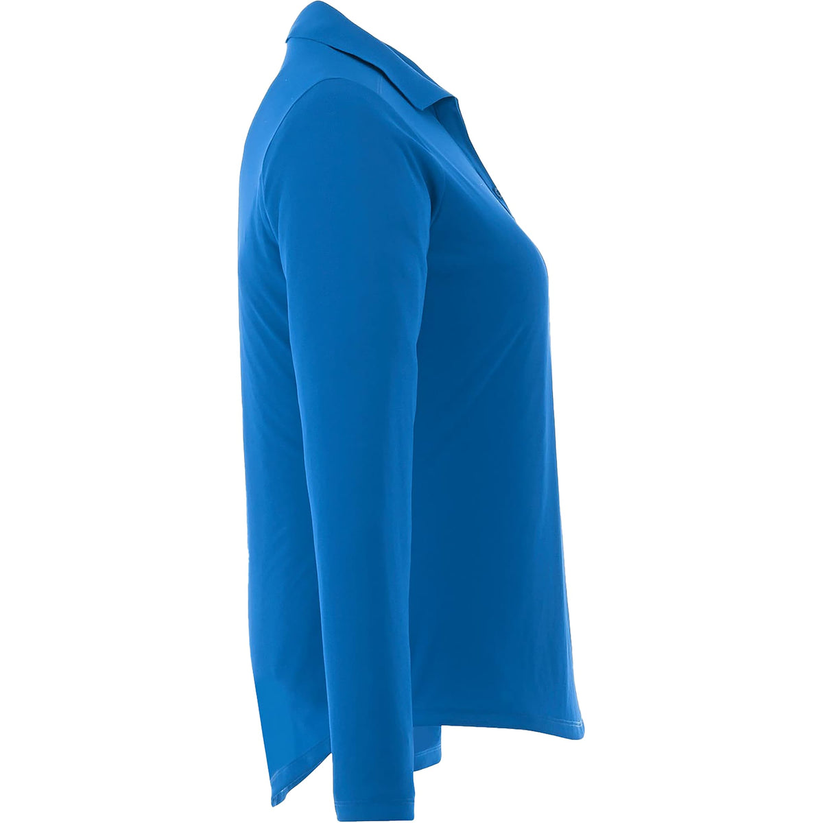 Mori Long Sleeve Performance Polo for Women Transfer - Olympic Blue - Right Side
