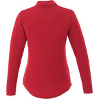 Mori Long Sleeve Performance Polo for Women Transfer - Team Red - Back Flat