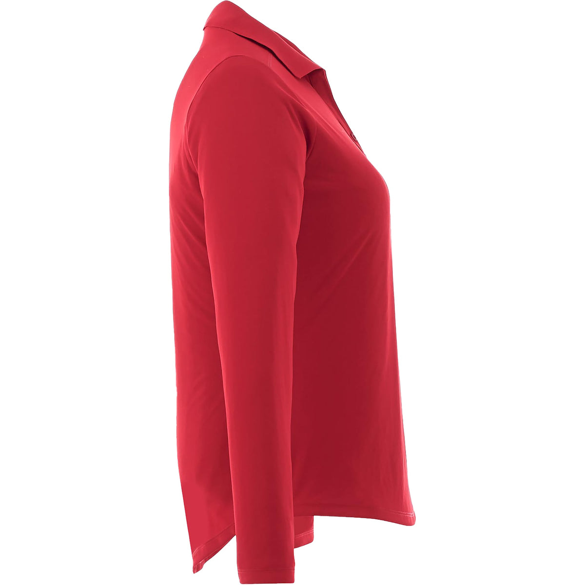 Mori Long Sleeve Performance Polo for Women Transfer - Team Red - Right Side